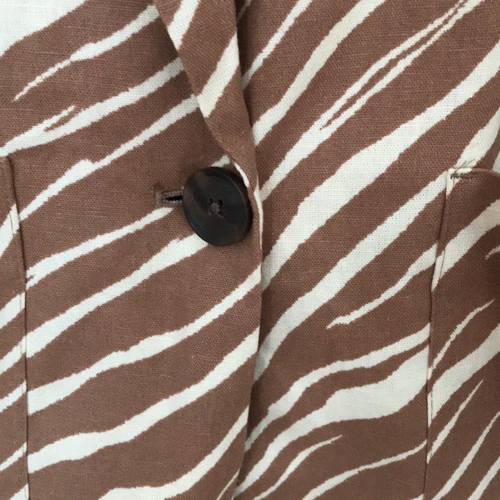NEW A New Day Brown Zebra Stripe Blazer. S - Picture 4 of 7